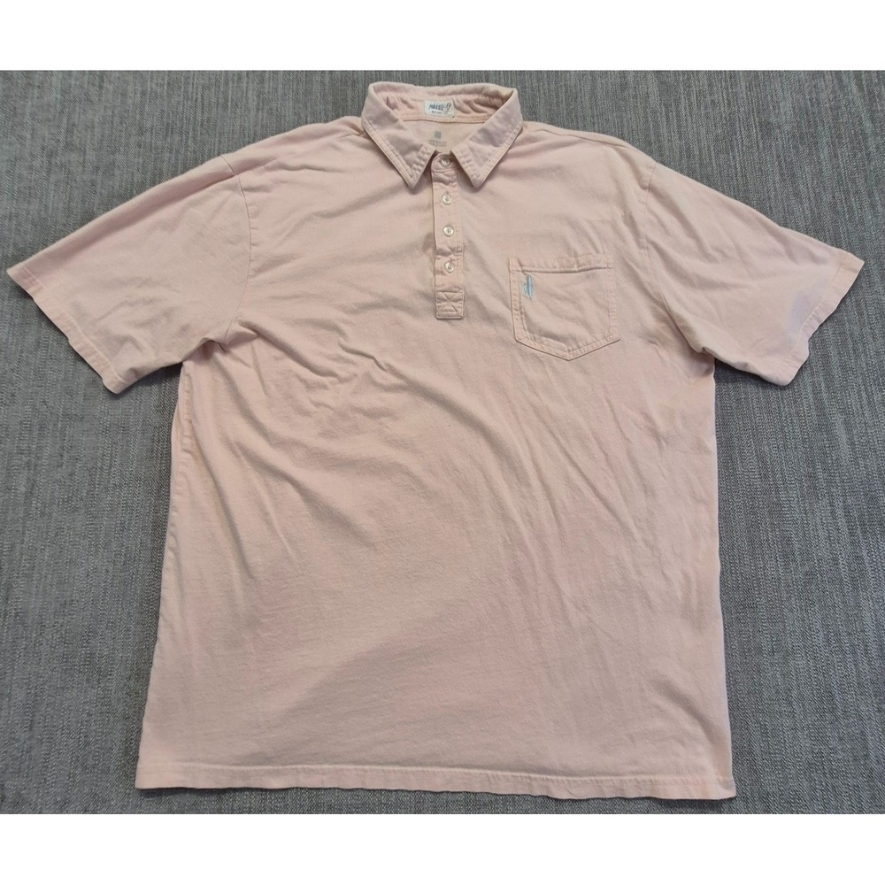 Johnny-O men's XL pink blush 100% cotton polo shirt short sleeve golf preppy